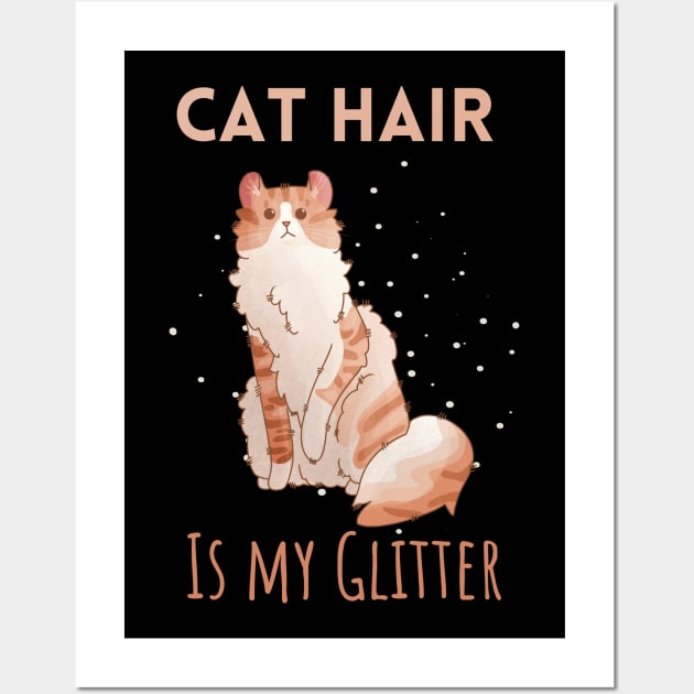 Cat hair is my Glitter - American Curl Cat Wall Art by Feline Emporium